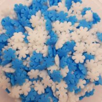Konfetti - Kék-fehér hópehely mix 75 g