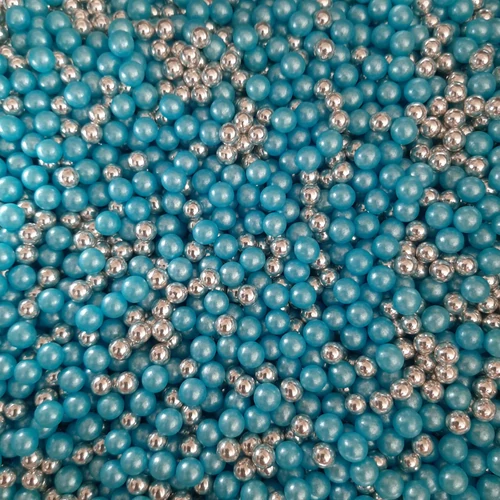 Cukorgyöngy mix - Kék/Ezüst - 50 g