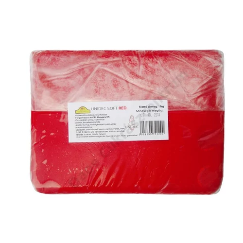 Unidec soft piros tortaburkolómassza 1 kg-os 